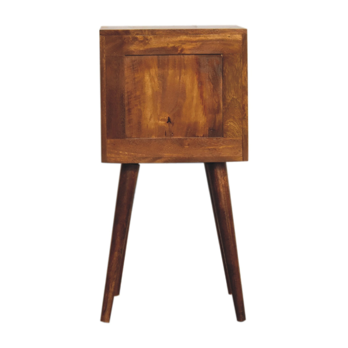 Chestnut Cube 2-Drawer Bedside Table