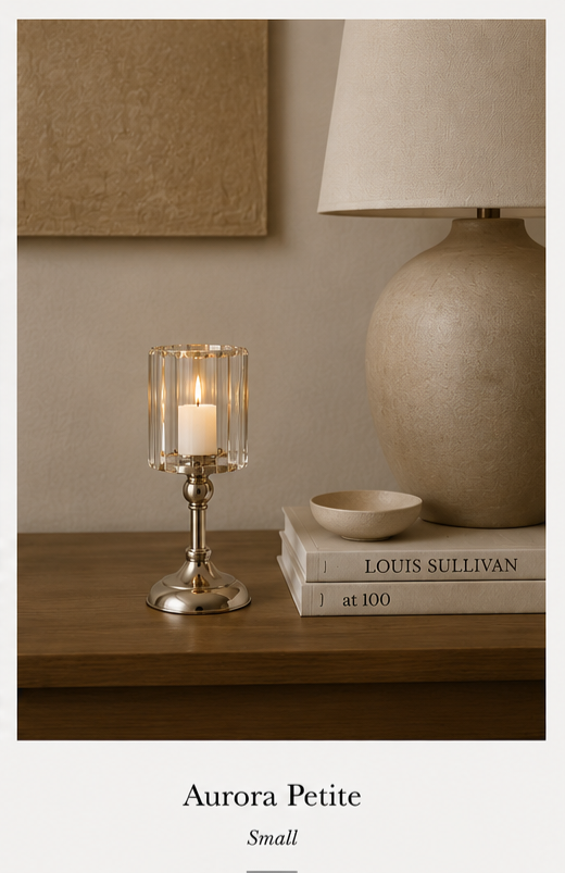 Aurora Crystal Candle Holder
