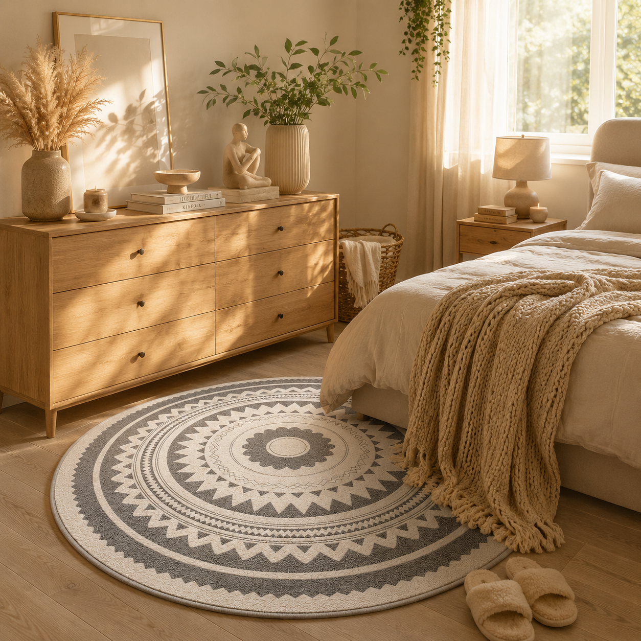 Aurora Mandala Round Rug