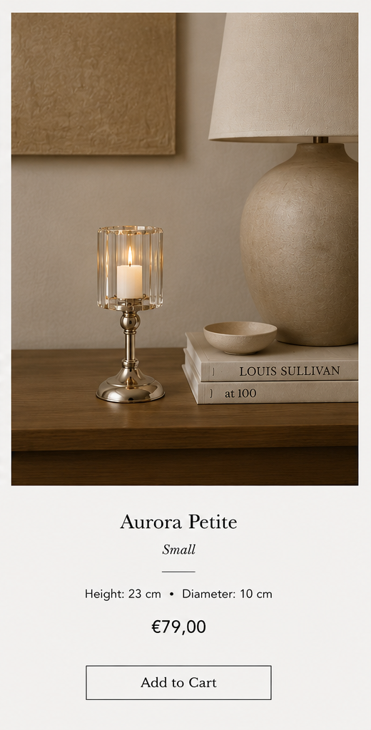 Aurora Crystal Candle Holder
