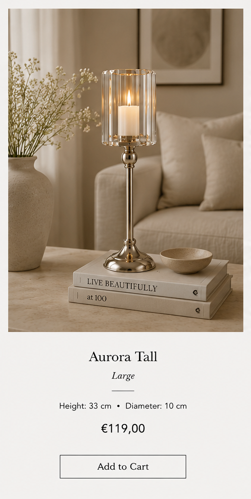 Aurora Crystal Candle Holder
