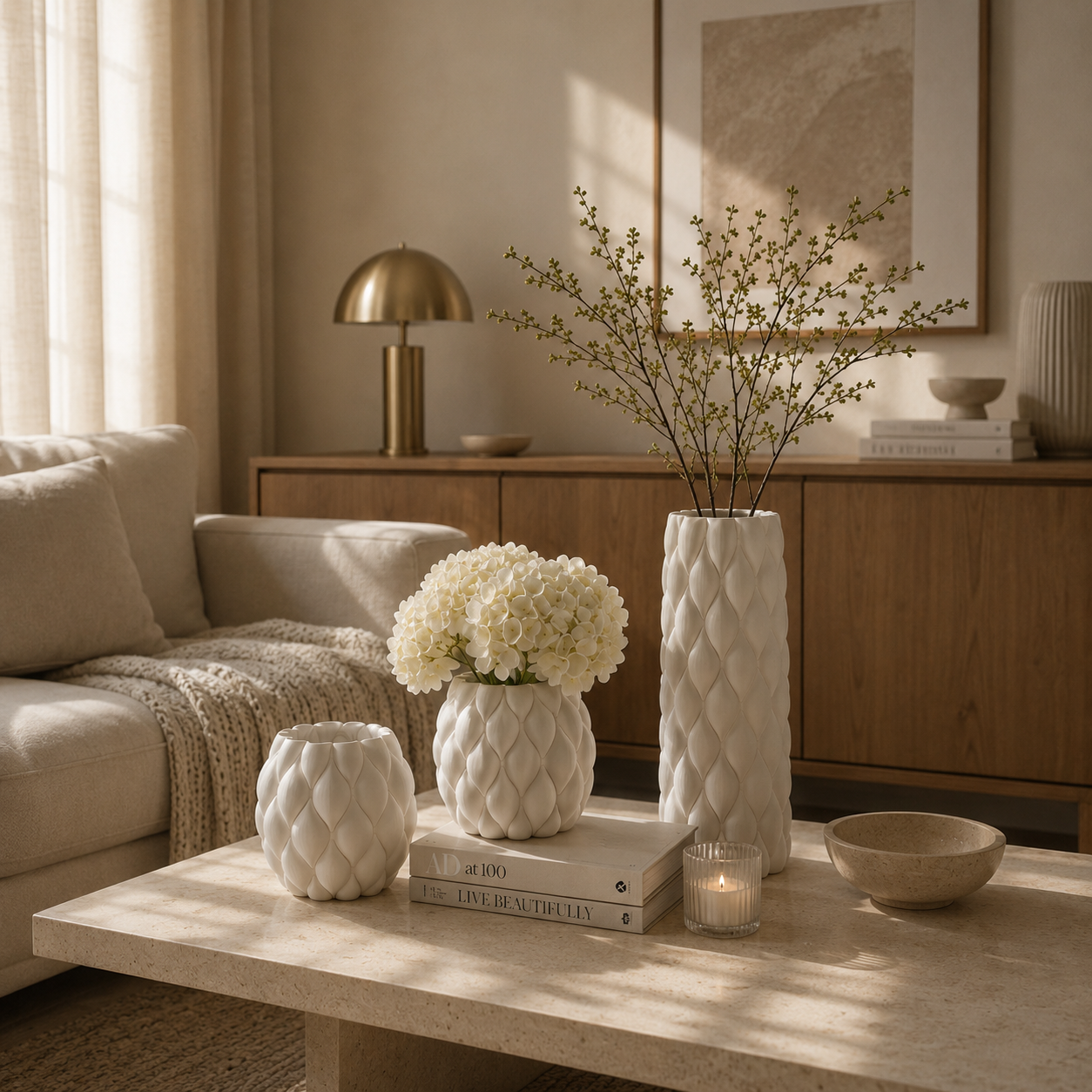 Ceramic Circular Minimalist Vase