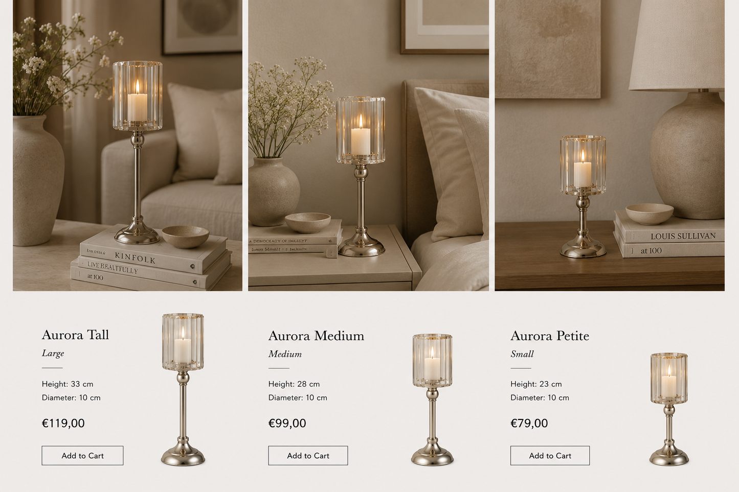 Aurora Crystal Candle Holder