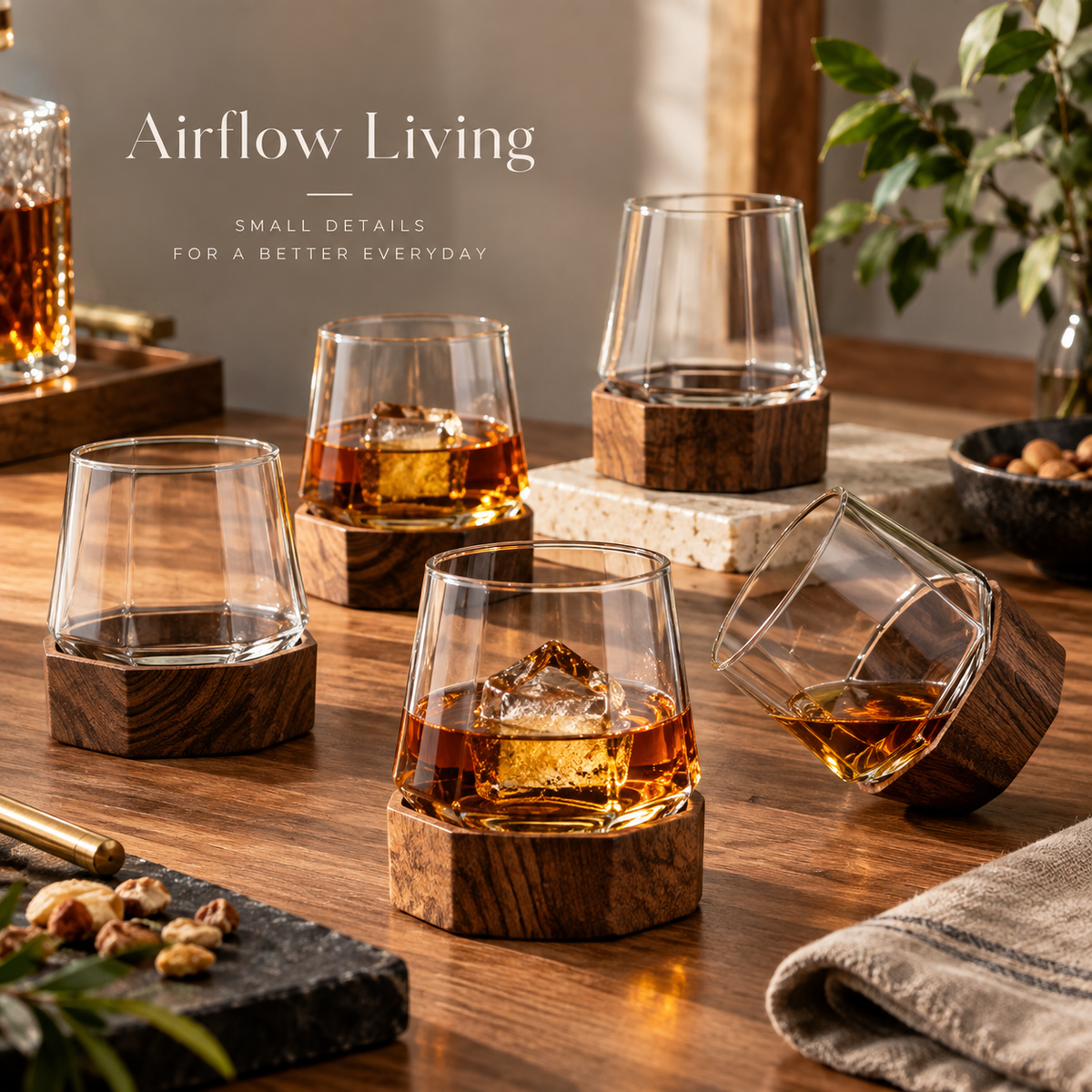 Oakline Crystal Whiskey Glass Collection