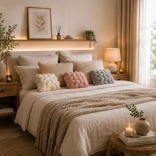 Luxury Handwoven Plush Knot Cushion