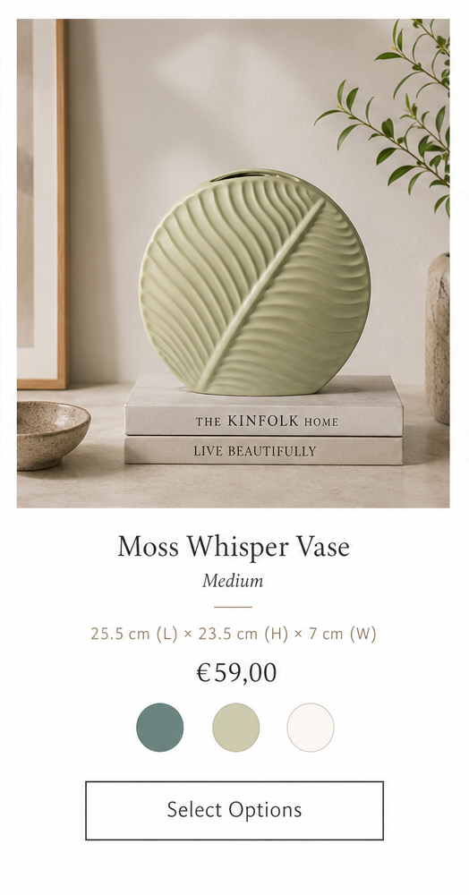 Ceramic Leaf Ornament Vase