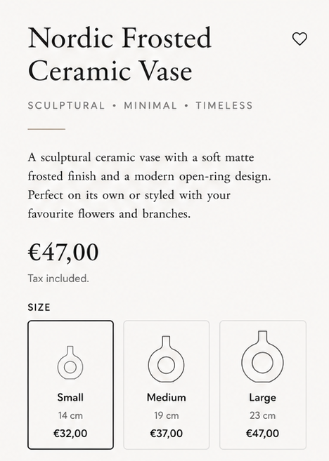 Nordic Frosted Ceramic Vase