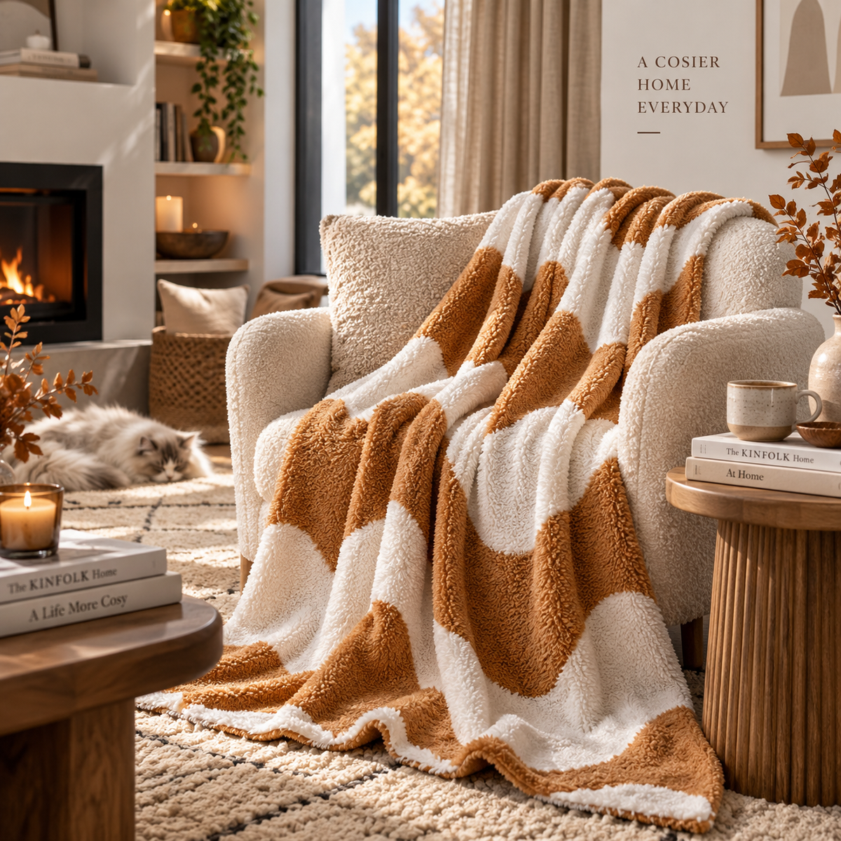 Sienna Wave Chenille Throw