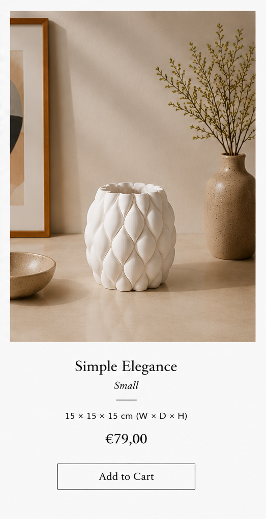 Ceramic Circular Minimalist Vase
