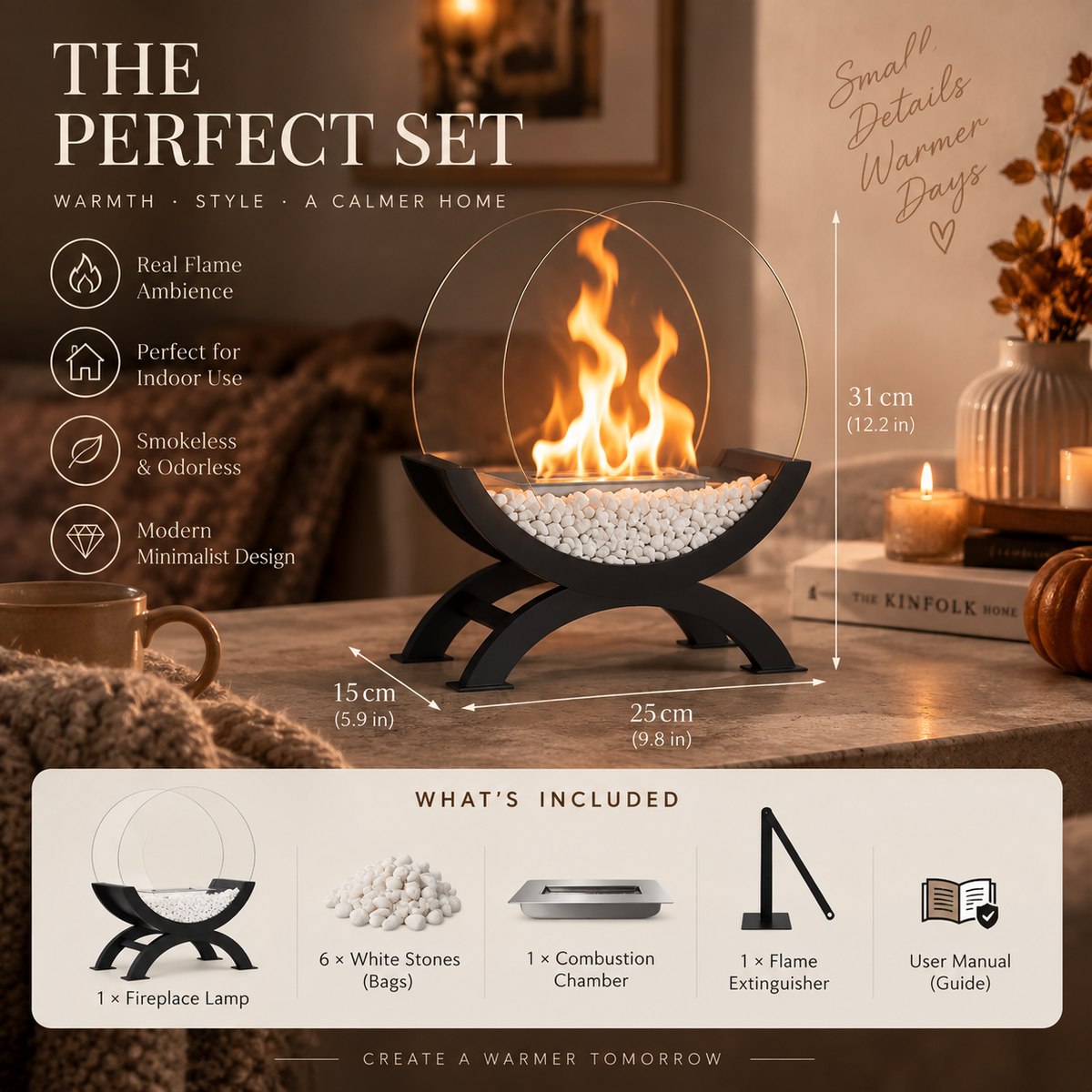 EmberGlow Tabletop Fireplace