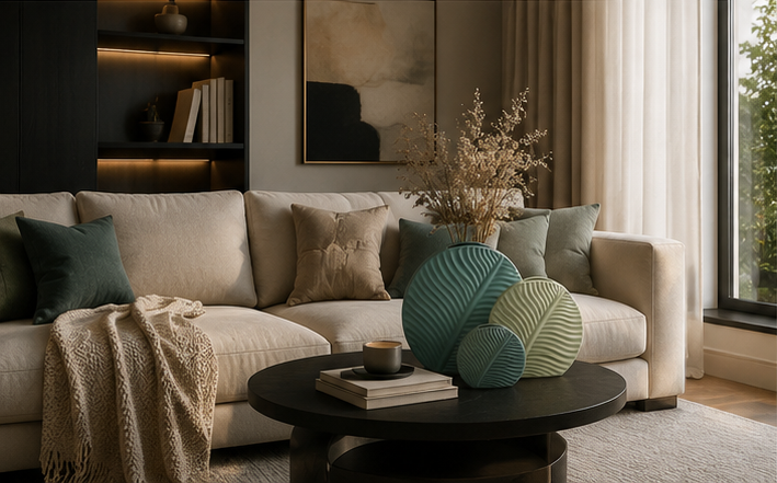 Ceramic Leaf Ornament Vase