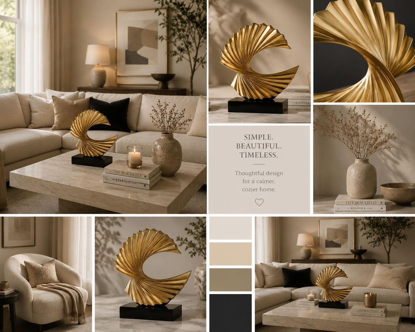 Aurora Spiral Abstract Sculpture