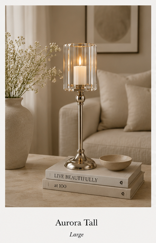Aurora Crystal Candle Holder